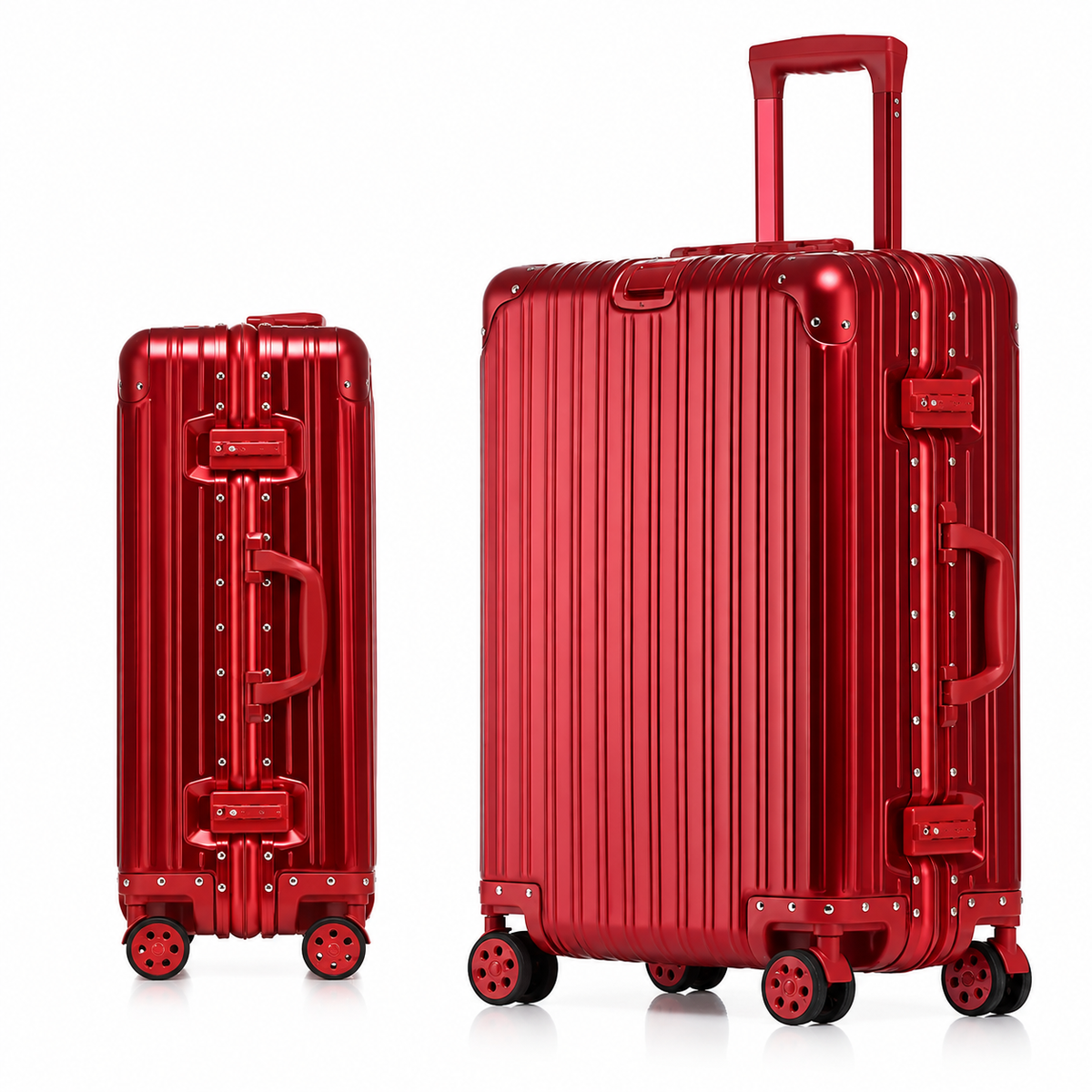 Lightweight Aluminum-Magnesium Travel Suitcase with TSA Lock & Spinner Wheels