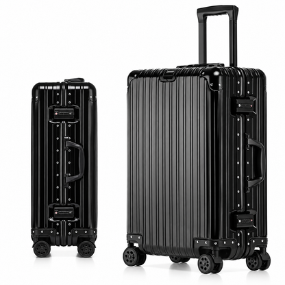 Lightweight Aluminum-Magnesium Travel Suitcase with TSA Lock & Spinner Wheels