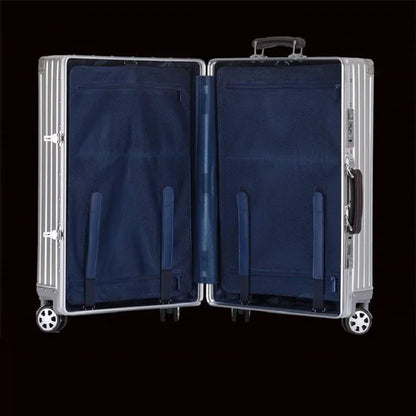 Lightweight Aluminum-Magnesium Travel Suitcase with TSA Lock & Spinner Wheels
