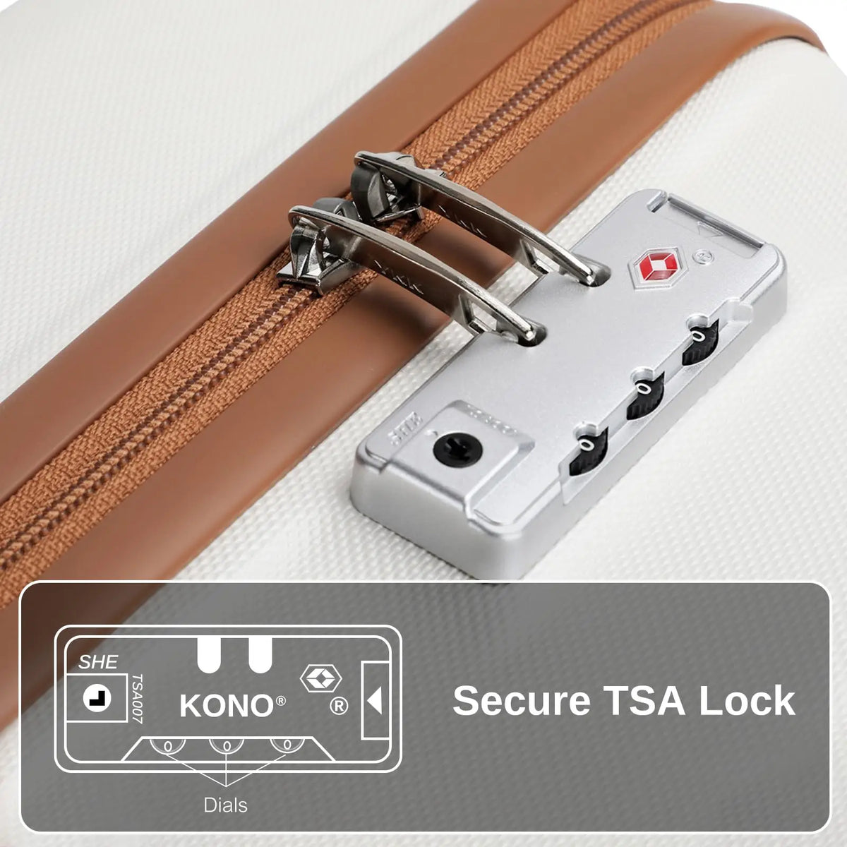 Fashion Luggage Set, Lightweight ABS Hard Shell Trolley Suitcases with TSA Lock, 4 Spinner Wheels (2/3/4/6 Pcs Set)