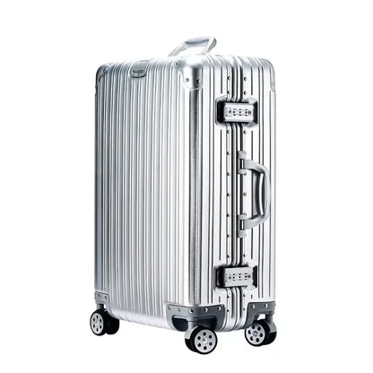 Lightweight Aluminum-Magnesium Travel Suitcase with TSA Lock & Spinner Wheels
