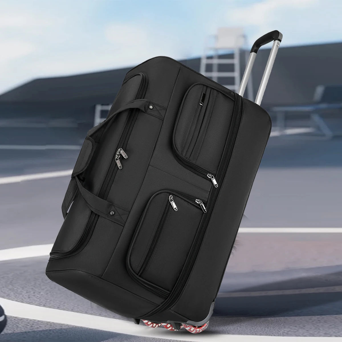 Large Capacity Waterproof Rolling Travel Duffle Bag