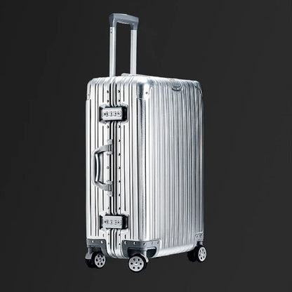Lightweight Aluminum-Magnesium Travel Suitcase with TSA Lock & Spinner Wheels