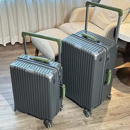 PC Rolling Travel Suitcase with Spinner Wheels, TSA Lock & USB Charging Port