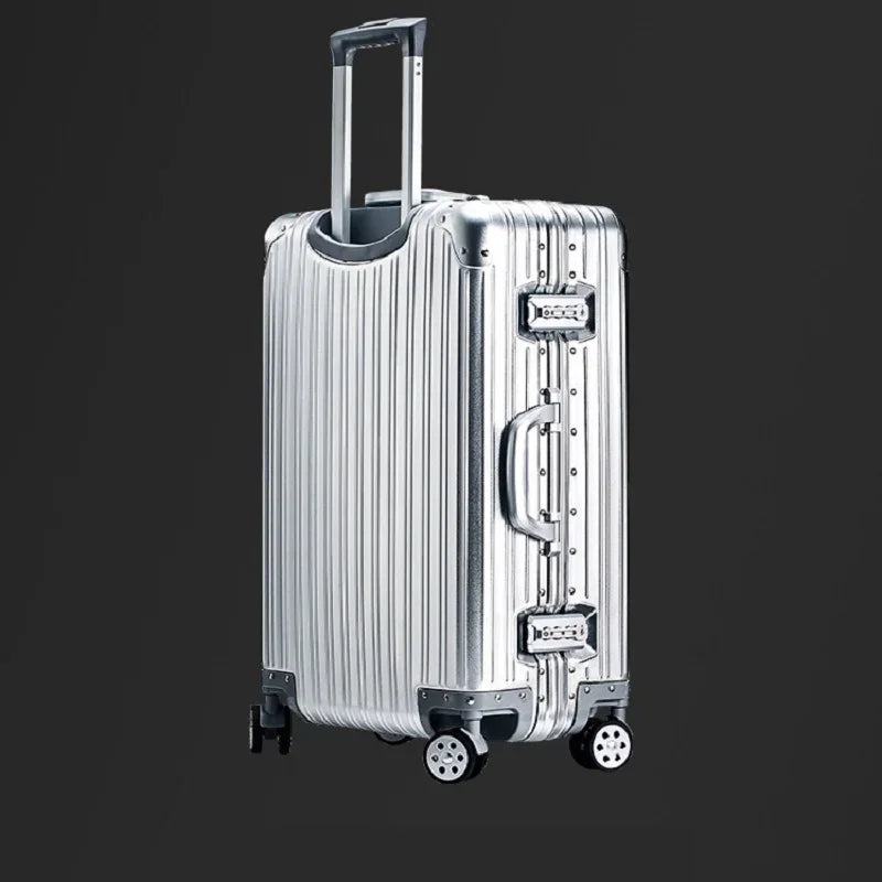 Lightweight Aluminum-Magnesium Travel Suitcase with TSA Lock & Spinner Wheels