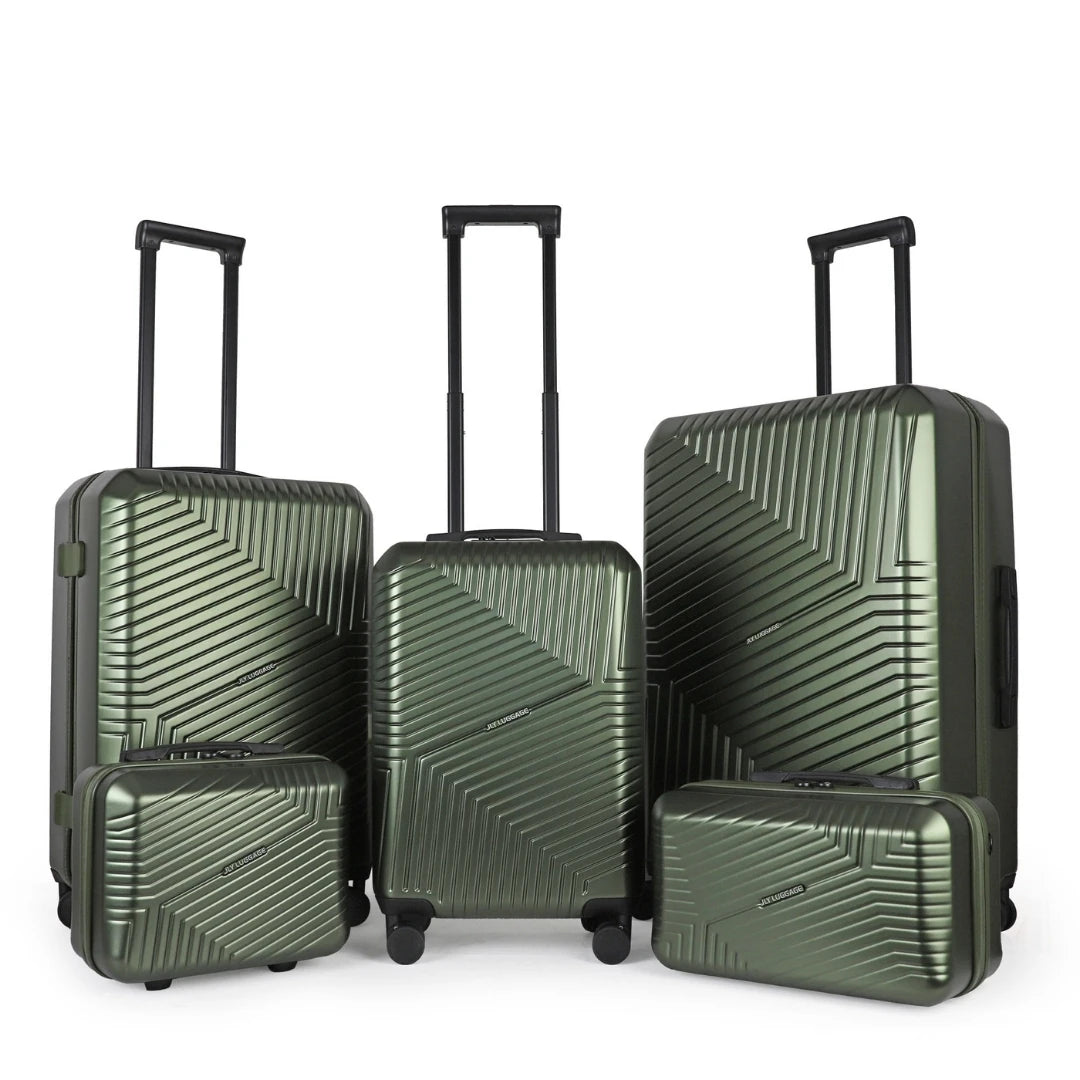 Hard Shell Luggage Set with TSA Lock, 360° Spinner Wheels & Cup Holder