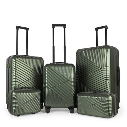 Hard Shell Luggage Set with TSA Lock, 360° Spinner Wheels & Cup Holder