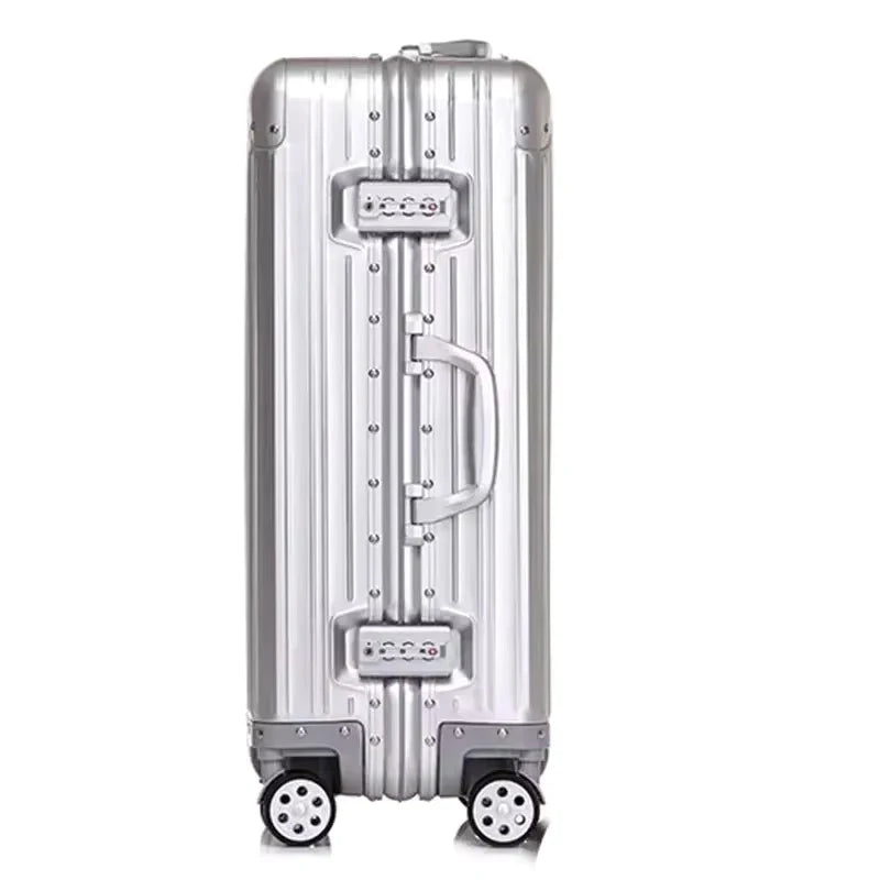 Aluminum Magnesium Alloy Travel Suitcase with Large Capacity & Spinner Wheels