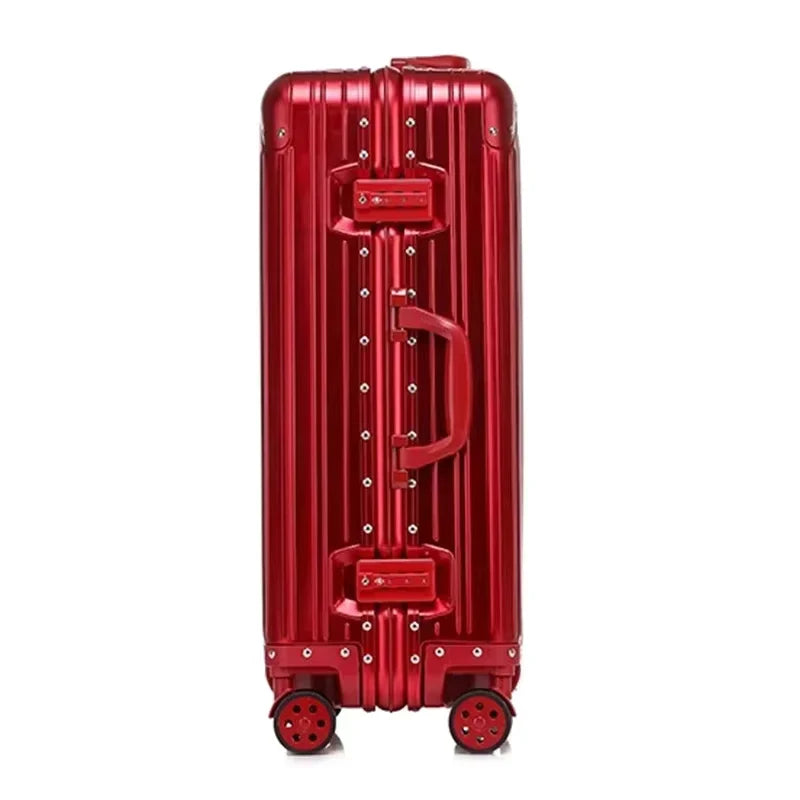 Aluminum Magnesium Alloy Travel Suitcase with Large Capacity & Spinner Wheels