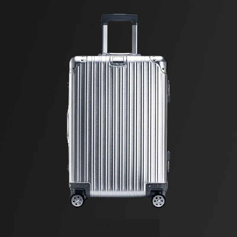 Lightweight Aluminum-Magnesium Travel Suitcase with TSA Lock & Spinner Wheels
