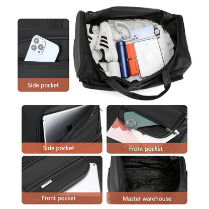 Large Capacity Waterproof Rolling Travel Duffle Bag