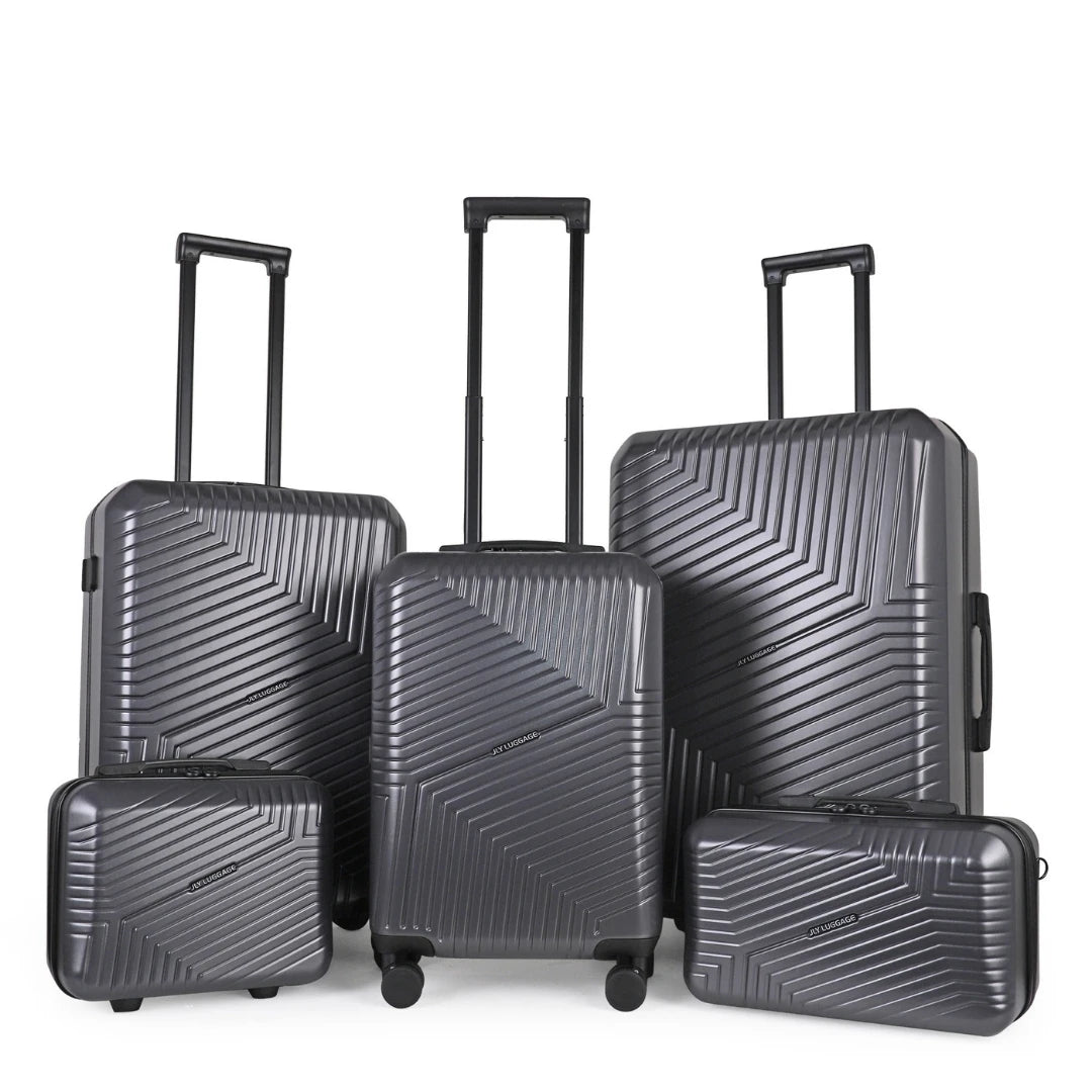 Hard Shell Luggage Set with TSA Lock, 360° Spinner Wheels & Cup Holder