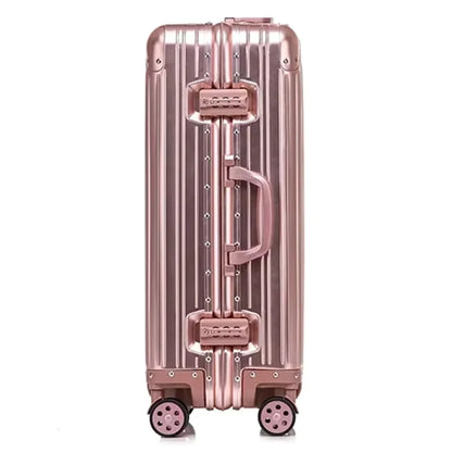 Aluminum Magnesium Alloy Travel Suitcase with Large Capacity & Spinner Wheels