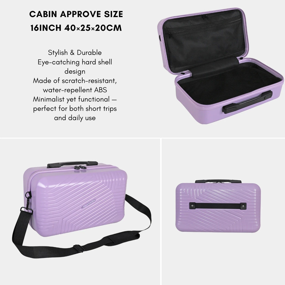 Hard Shell Luggage Set with TSA Lock, 360° Spinner Wheels & Cup Holder